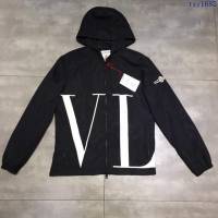 Valentino外套 moncler X Valentino新款 華倫天奴連帽外套 黑色拉鏈外套  tzy1685