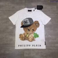 Philipp Plein短袖衣 19春夏新款 普萊因男士白色小熊印花T恤  tzy1714
