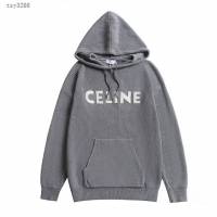 Celine專櫃賽琳2023FW新款貼布刺繡連帽針織毛衣 男女同款 tzy3208