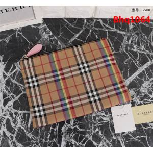 BURBERRY巴寶莉 棉質帆布購物袋 vitage復古格紋 款號2133  Bhq1064