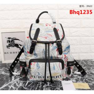 BURBERRY巴寶莉 The Rucksack 印花帆布拼皮革 軍旅背包 時尚雙肩包 39622  Bhq1235