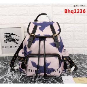 BURBERRY巴寶莉 The Rucksack 印花帆布拼皮革 軍旅背包 時尚雙肩包 39622  Bhq1236