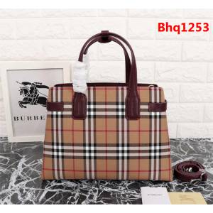 BURBERRY巴寶莉 特托特包款 班納手袋 Vintage復古格紋 手提肩背包  Bhq1253