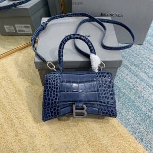 Balenciaga女包 巴黎世家Hourglass沙漏包 BG8896 鱷魚紋牛皮巴黎世家手提包  fyd1435