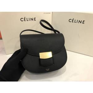 Celine女包 賽琳掌紋牛皮小號單肩斜挎包 Celine Trotteur復古馬鞍包  slyd2004