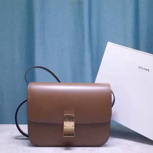 Celine女包 賽琳全新升級手搓紋系列 Celine box豆腐包 Celine單肩斜挎女包 78008  slyd2007