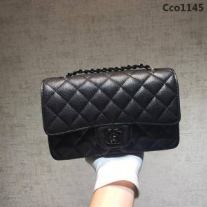 CHANEL香奈兒 独家背景实拍 cf经典1116#mini款 最顶级版本 最新细球纹原厂小牛皮 纯钢五金 時尚百搭 鏈條單肩斜挎包  Cco1145