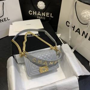 Chanel女包 67085# Chanel2020年新款羊皮包 手提金屬LoGo Chanel鏈條單肩斜挎小號包  djc3986