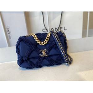 Chanel女包 香奈兒專櫃最新款提花嬉皮包 19Bag Chanel手提肩背枕頭包 AS1160  djc4071