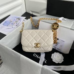 Chanel女包 香奈兒專櫃最新款限量版金幣包 Chanel小號金幣鏈條斜挎女包 AS2189  djc4205