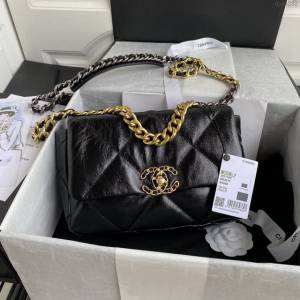 Chanel女包 香奈兒專櫃最新款皺紋油蠟皮19Bag Chanel菱格紋鏈條肩背斜挎女包 AS1160/1161  djc4232