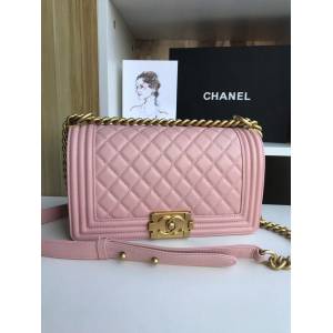Chanel女包 香奈兒專櫃經典款單肩斜挎鏈條包 Chanel菱格羊皮BOY女包 67086  djc4290