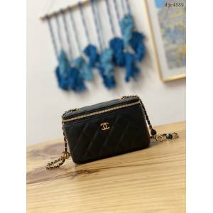 Chanel專櫃2022p新款口紅包 81226克 香奈兒羊皮瑪瑙五金口紅包 djc4589