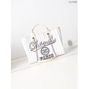Chanel專櫃23p最新款條紋沙灘包 AS3257 香奈兒手提購物女包 djc5286