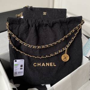 Chanel專櫃新款鏈條女包 香奈兒22bag絲絨系列購物袋AS3261 djc5644
