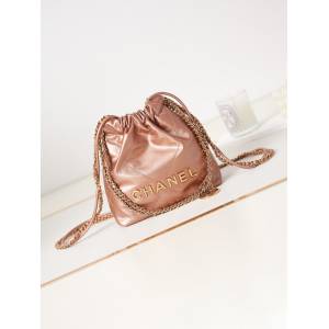 Chanel專櫃新款mini22鏈條女包 香奈兒22 bag經典黑色款迷你版肩背包 djc5751