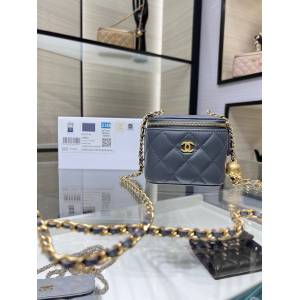 Chanel專櫃新款羊皮鏈條女包 香奈兒22C新品新色小盒子可調節鏈條小金球AP1447Y djc6334