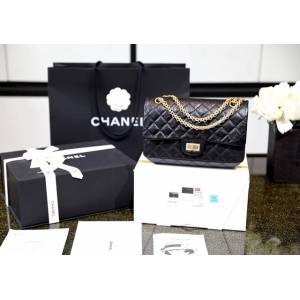 Chanel專櫃新款鏈條女包 香奈兒真品級複刻系列黑色中號肩背包 djc6694