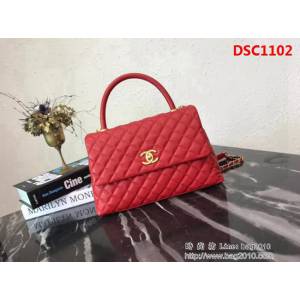 香奈兒CHANEL大號Chanel Coco handle全新頂級翻蓋單肩鏈條手柄包 肩帶可拆卸 DSC1102