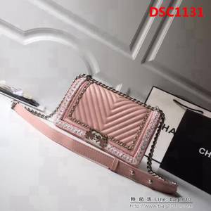 香奈兒CHANEL Leboy小牛皮編織鏈條包 DSC1131