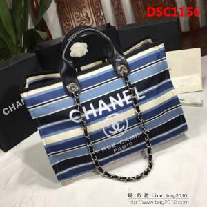 香奈兒CHANEL 66941 2018最新款大號沙灘牛仔帆布包 經典旅遊購物袋系列專櫃爆款DSC1156