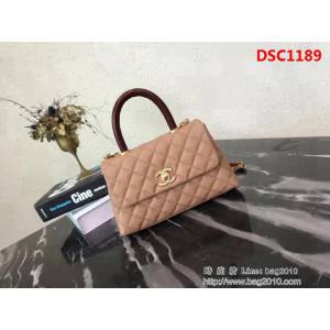 香奈兒CHANEL小號Chanel Coco handle全新頂級翻蓋單肩鏈條手柄包 肩帶可拆卸DSC1189