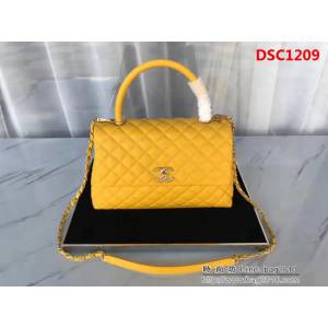 香奈兒CHANEL大號Chanel Coco handle全新頂級翻蓋單肩鏈條手柄包DSC1209