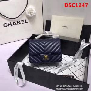 香奈兒CHANEL 升級版V線1115小羊皮肩背斜跨鏈條包 DSC1247