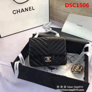 香奈兒CHANEL 升級版V線1115進口小羊皮全新經典單肩斜挎鏈條包 DSC1506