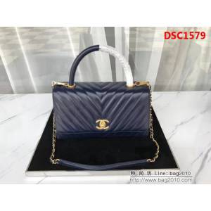 香奈兒CHANEL Coco handle全新頂級翻蓋單肩鏈條手柄包 DSC1579