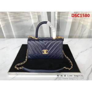 香奈兒CHANEL Coco handle全新頂級翻蓋單肩鏈條手柄包 DSC1580