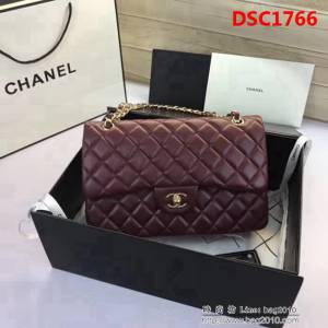 香奈兒CHANEL 升級版A1113全新經典小羊皮金銀鏈條單肩斜挎包 DSC1766