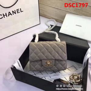 香奈兒CHANEL 升級版A1115全新經典小羊皮金銀鏈條單肩斜挎包 DSC1797