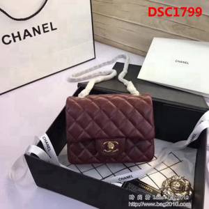 香奈兒CHANEL 升級版A1115全新經典小羊皮金銀鏈條單肩斜挎包 DSC1799