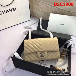 香奈兒CHANEL 升級版V線1116全新經典進口小羊皮 單肩斜挎鏈條包 DSC1908
