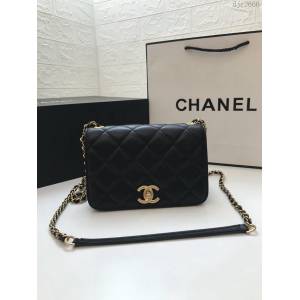 Chanel女包 AS0148最新款 菱格小牛皮與金色金屬口蓋包 香奈爾鏈條挎包 香奈兒單肩包 小號Chanel口蓋包  djc2666