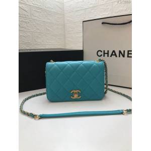 Chanel女包 AS0148最新款 菱格小牛皮與金色金屬口蓋包 香奈爾鏈條挎包 香奈兒單肩包 Chanel口蓋包  djc2669