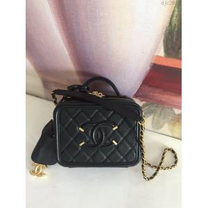 Chanel女包 19ss春夏新款呢子化妝包 香奈兒單肩女包 Chanel手提斜挎女包 Chanel化妝包  djc2954