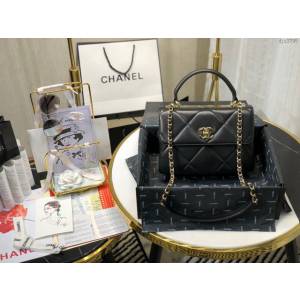 Chanel女包 92236 Chane1大方格三層包 香奈兒手腕包 手拎包 原廠小羊皮手提包 Chanel鏈條斜挎包  djc3795