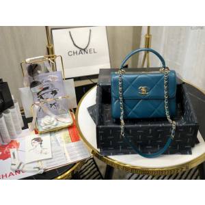 Chanel女包 92236 Chane1大方格三層包 香奈兒手腕包 手拎包 原廠小羊皮手提包 Chanel鏈條斜挎包  djc3796