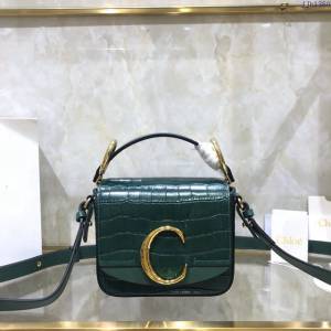 Chloe女包 克洛伊經典C Bag鱷魚壓紋手袋 Chole手提肩背斜挎包  jjh1360