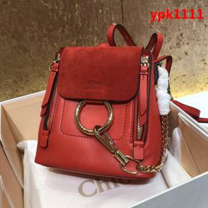 Chloe克洛伊 Chloe Faye backpack克洛伊 mini雙肩包 法國原廠牛皮搭配麂皮 1232  ypk1111
