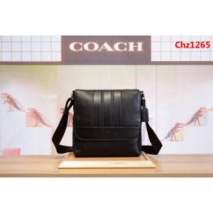 COACH蔻馳 56666 新款 男士荔枝紋信使翻蓋斜挎包  Chz1265