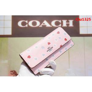 COACH蔻馳 53747# 女士信封錢包 卡位/零錢位齊全 時尚按扣  Chz1325