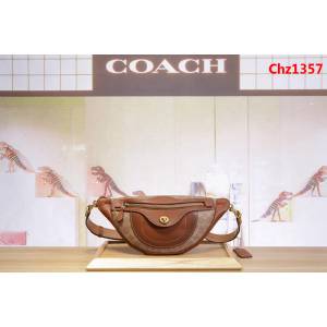 COACH蔻馳 32755 c家牛皮簽名LOGO印花 女包腰包 胸包 男女同款  Chz1357