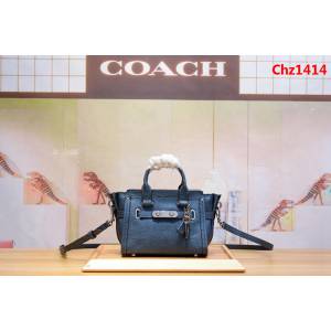 COACH蔻馳 代購正品全頭層牛皮 swagger小號 35990 可肩背或斜挎  Chz1414