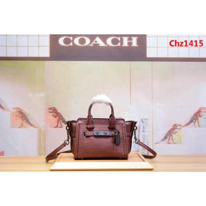 COACH蔻馳 代購正品全頭層牛皮 swagger小號 35990 可肩背或斜挎  Chz1415