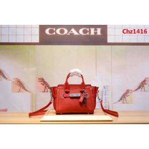 COACH蔻馳 代購正品全頭層牛皮 swagger小號 35990 可肩背或斜挎  Chz1416