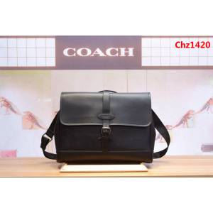 COACH蔻馳 原單 最新款 全頭層牛皮郵差包coach 23204 男士休閒款  Chz1420