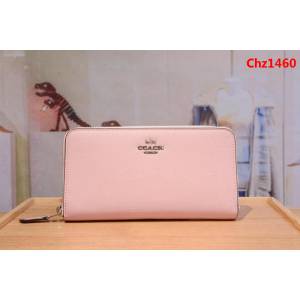 COACH蔻馳 原單 2017新款 Coach57713 最新皮紋顆粒紋牛皮 女士拉鏈錢包  Chz1460